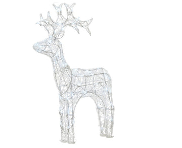 Outdoor LED Reindeer Christmas Decoration - Cool White Lights - 89cm High