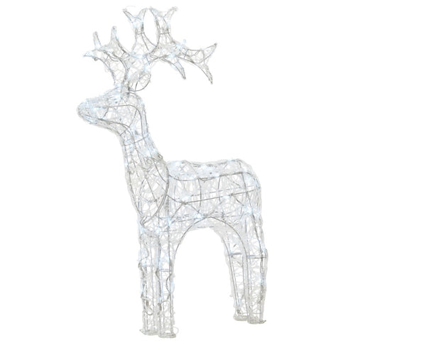 Outdoor LED Reindeer Christmas Decoration - Cool White Lights - 89cm High