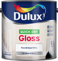 Dulux Retail Quick Dry Gloss Pure Brilliant White 2.5 Litres / 750ml