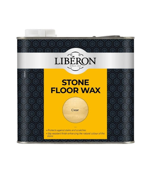 Liberon Stone Floor Wax - Protects, Nourishes and Enhances - 2.5 and 1 Litre