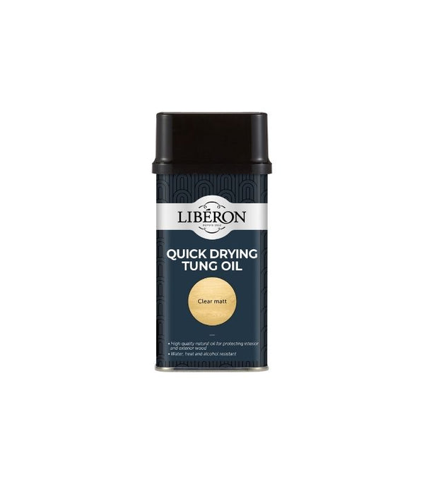 Liberon Quick Dry Tung Oil - Interior and Exterior Natural Wood Oil  - All Sizes