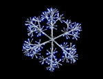 Premier Silver Starburst Snowflake with 300 White LEDs Christmas Light - 60cm