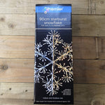 Premier Silver Starburst Snowflake with 660 White LEDs Christmas Light - 90cm