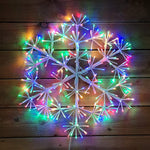 Premier Starburst Snowflake with 240 Multi Coloured LEDs Christmas Light - 60cm