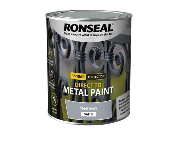 Ronseal 15 Year Protection Direct to Metal Paint - All Colours - All Sizes