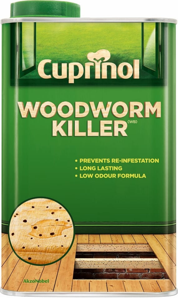 Cuprinol Woodworm Killer - Kills & Protects For Years - 1L, 5L