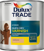 Dulux Trade Quick Dry Varnish Clear Gloss & Satin - All Sizes