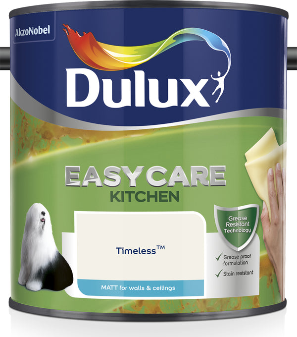 Dulux Easycare Kitchen Matt Emulsion Paint  - 2.5 Litre - All Colours