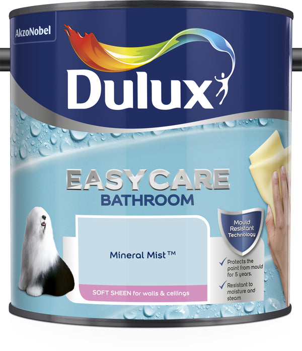 Dulux Easycare Bathroom Soft Sheen Emulsion Paint - 2.5 Litre - All Colours