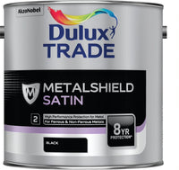 Dulux Trade Metalshield Satin - Black and White - All Sizes