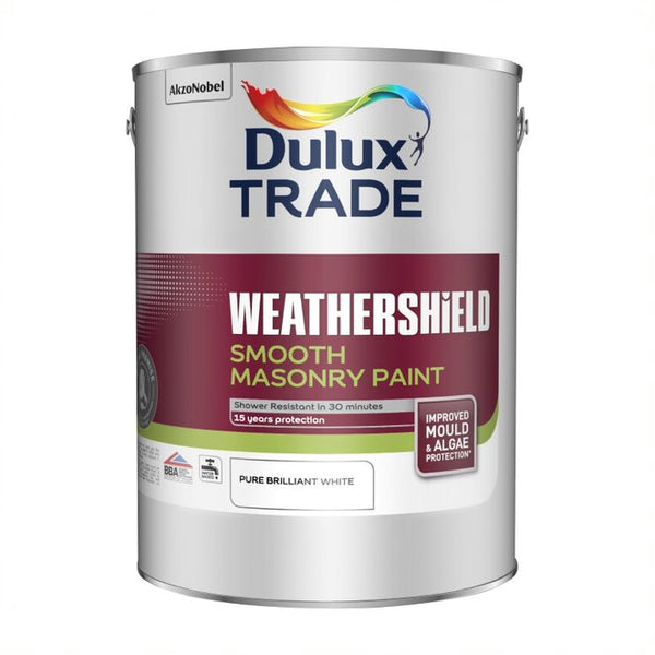 Dulux Trade Weathershield Smooth Masonry Paint - All Colours - 5 Litre