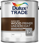 Dulux Trade Quick Dry Wood Primer and Undercoat - White - All Sizes