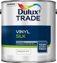 Dulux Trade Vinyl Silk - Pure Brilliant White / White / Magnolia - All Sizes