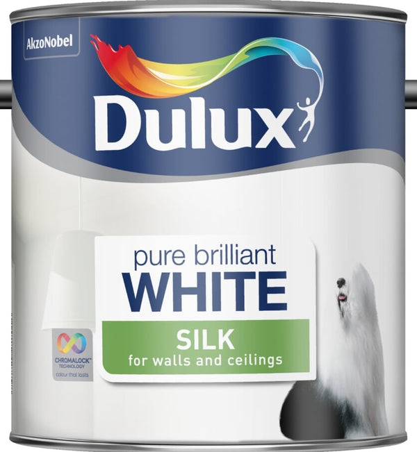 Dulux Retail Silk Paint - Pure Brilliant White - All Sizes