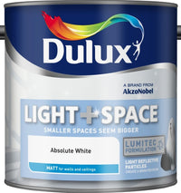 Dulux Retail Matt Light and Space Absolute White Paint 2.5 Litres / 5 Litres