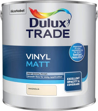 Dulux Trade Vinyl Matt - Brilliant White - White - Black and Colours - 2.5 & 5L