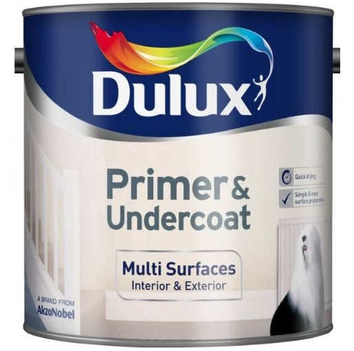 Dulux Multi Surfaces Primer & Undercoat Quick Dry 250ml / 750ml / 2.5 Litres