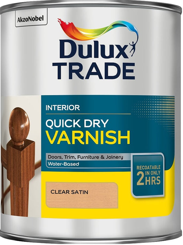 Dulux Trade Quick Dry Varnish Clear Gloss & Satin - All Sizes