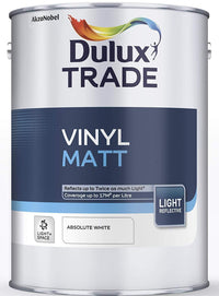 Dulux Trade Vinyl Matt Light and Space - Absolute White - 5 Litres