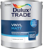 Dulux Trade Vinyl Matt - Brilliant White - White - Black and Colours - 2.5 & 5L