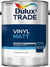 Dulux Trade Vinyl Matt - Brilliant White - White - Black and Colours - 2.5 & 5L