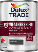 Dulux Trade Weathershield Exterior Flexible Undercoat Brilliant White Dark Grey