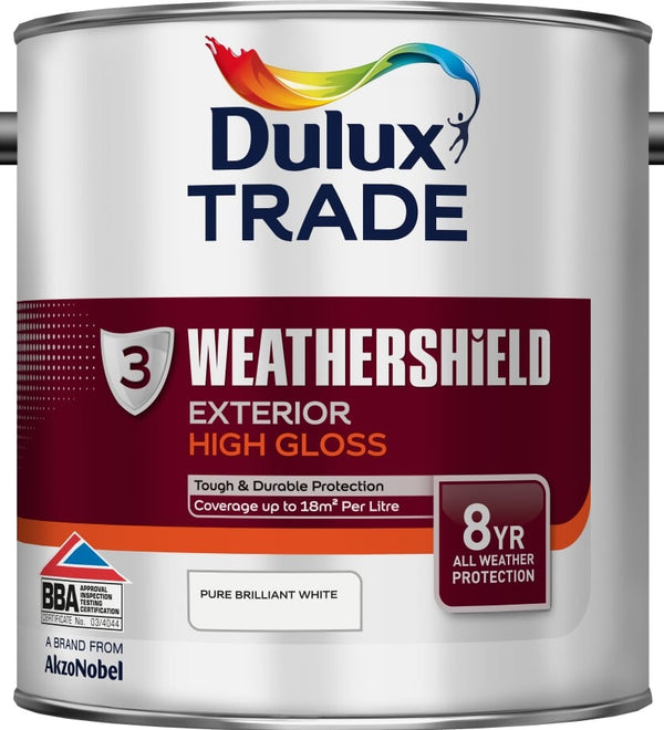 Dulux Trade Weathershield Exterior High Gloss - All Colours - All Sizes