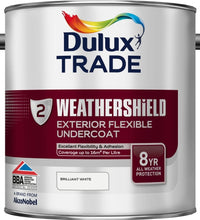 Dulux Trade Weathershield Exterior Flexible Undercoat Brilliant White Dark Grey