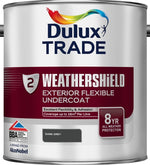 Dulux Trade Weathershield Exterior Flexible Undercoat Brilliant White Dark Grey