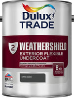 Dulux Trade Weathershield Exterior Flexible Undercoat Brilliant White Dark Grey