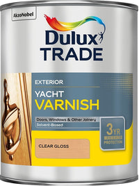 Dulux Trade Weathershield Yacht Varnish - 1 Litre or 2.5 Litre - Clear