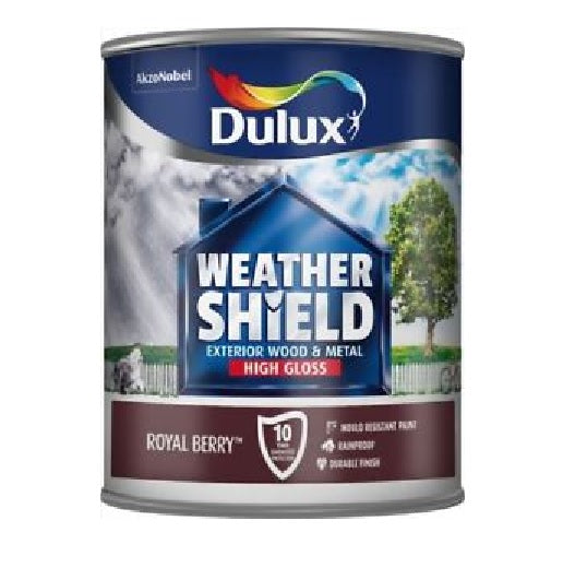 Dulux Weathershield Exterior High Gloss Paint - All Colours and Sizes