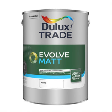 Dulux Trade Recycled Evolve Matt - White - 5 Litre