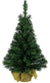 Artificial Mini Christmas Festive Tree Green In Jute Bag - Various Sizes