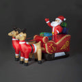 Snowtime 2.4m Giant Inflatable Santa & Reindeer with Sleigh Christmas Display