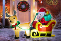 Snowtime 103cm Giant Inflatable Santa & Reindeer with Sleigh Christmas Display