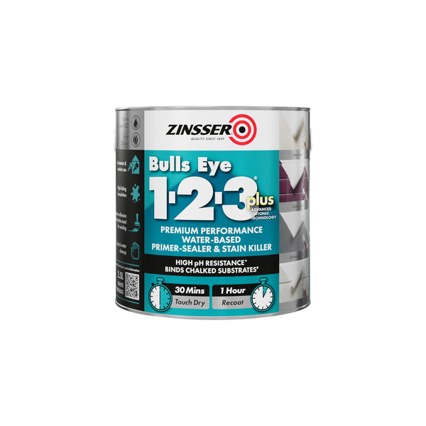 Zinsser Bulls Eye 1-2-3 Plus - Primer Sealer and Stain killer Paint