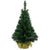 Artificial Mini Christmas Festive Tree Green In Jute Bag - Various Sizes