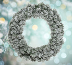 Snowy Imperial Christmas Wreath Large Festive Door Decoration - 50cm Diameter