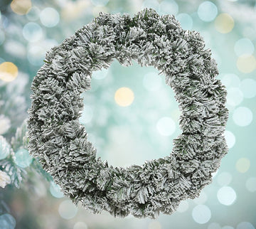 Snowy Imperial Christmas Wreath Large Festive Door Decoration - 50cm Diameter
