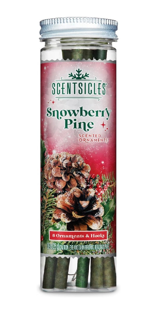 Scentsicles Christmas Scent Sticks - Pack of 6 - Snowberry Pine