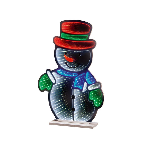 Premier Standing Snowman Infinity Christmas Decoration Light - 60cm