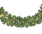 Battery Imperial Pine Christmas Garland - Warm White Lights - 270cm x 25cm