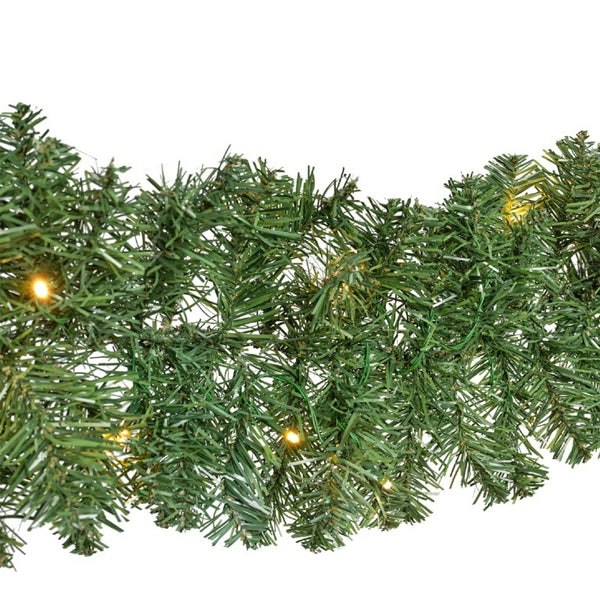 Battery Imperial Pine Christmas Garland - Warm White Lights - 270cm x 25cm