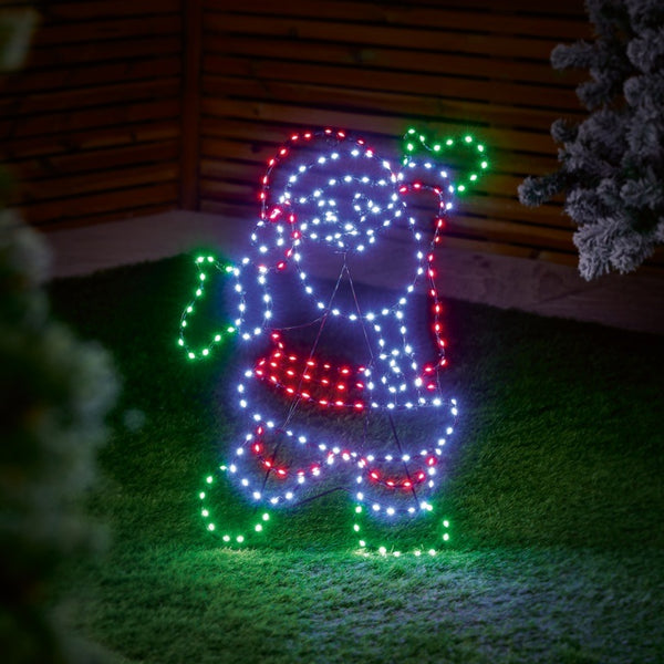 Premier Flexibrights Santa Christmas Decoration 247 Lights - 60cm