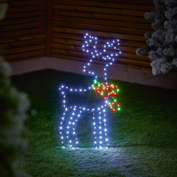 Premier Flexibrights Reindeer Christmas Decoration 164 Lights - 60cm