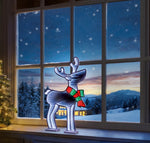 Premier Standing Reindeer With Scarf Infinity Christmas Decoration Light - 60cm
