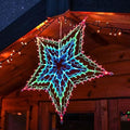 Festive 100 Multi Coloured Led Window Light Star Christmas Decoration - 50cm