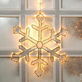 Festive 58cm Black Snowflake Christmas Decoration 345 Warm White LEDs