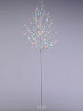 Festive Indoor or Outdoor Christmas Aurora Multi Coloured Led Twig Tree - 150cm